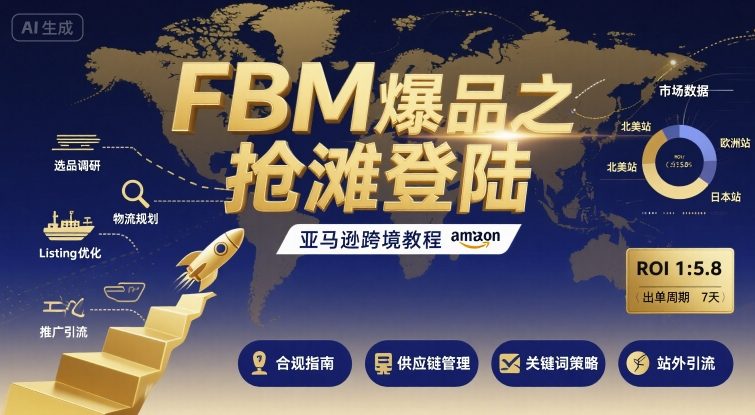 FBM爆品之抢滩登陆-亚马逊跨境教程-旺仔资源库