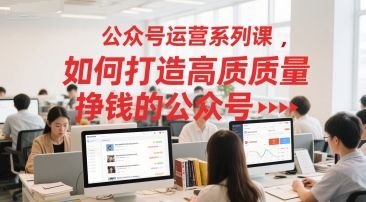 公众号运营系列课，如何打造高质量挣钱的公众号-旺仔资源库