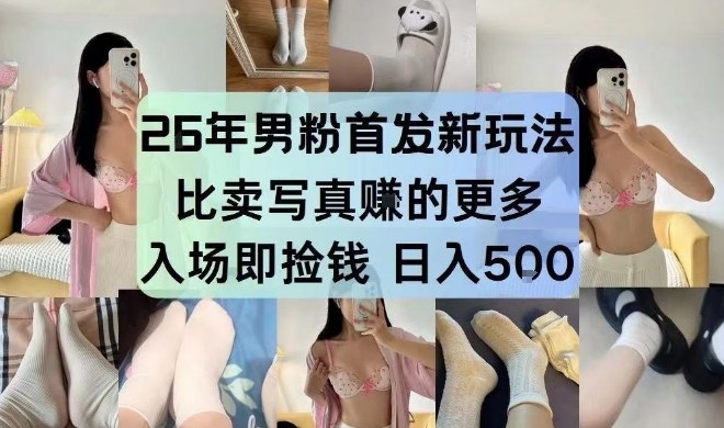 26年男粉首发最新3.0玩法,独此一家,比卖写真賺的更多,入场即捡钱,日入5张【揭秘】-旺仔资源库