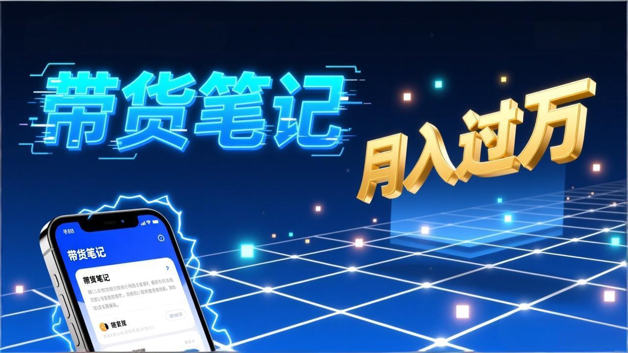 小红书爆款笔记带货实战：拆解封面标题正文全要素，手把手教你单篇笔记带货月入过万-旺仔资源库