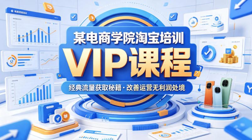 某电商学院淘宝培训VIP课程，各种经典有用的流量获取秘籍，改善运营产品没利润的处境(2026年5月)-旺仔资源库