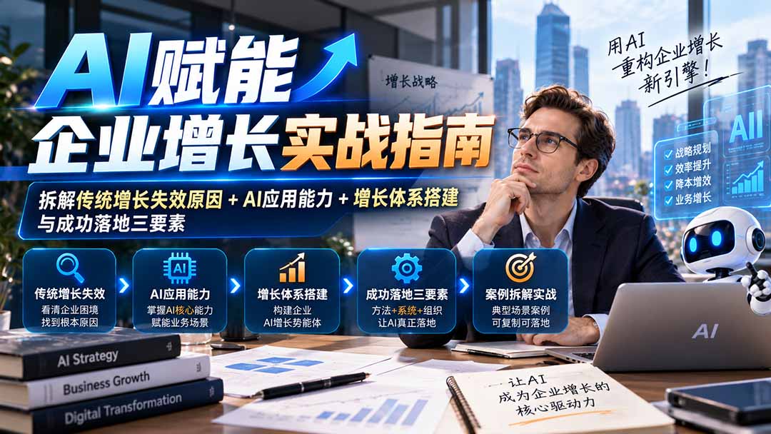 【无水印】AI赋能企业增长实战指南:拆解传统增长失效原因+AI应用能力+增长体系搭建与成功落地三要素-旺仔资源库
