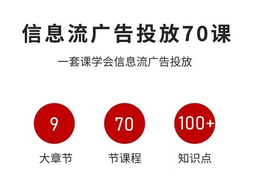 信息流广告投放实战70课，一套课学会信息流广告投放，迄今为止，最系统化教程-旺仔资源库
