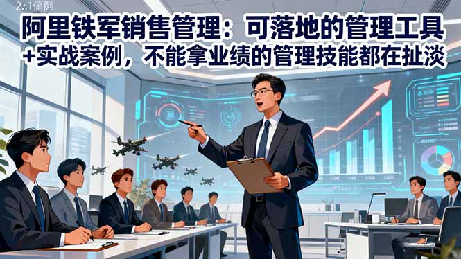 阿里铁军销售管理:可落地的管理工具+实战案例,不能拿业绩的管理都在扯淡-旺仔资源库