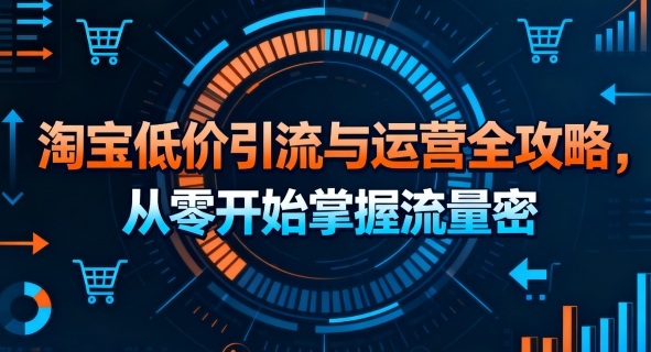 淘宝低价引流与运营全攻略，从零开始掌握流量密码-旺仔资源库