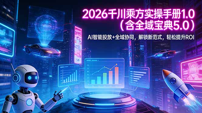 2026 千川乘方实操手册 1.0(含全域宝典 5.0-旺仔资源库