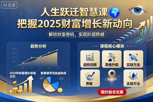 人生跃迁智慧课，把据2025财富增长新动向-旺仔资源库