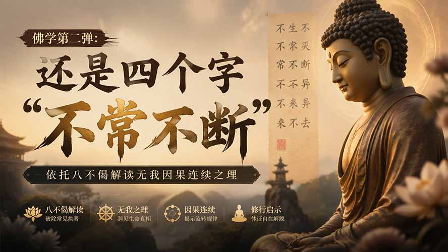 付费文章:佛学第二弹:还是四个字“不常不断”依托八不偈解读无我因果连续之理-旺仔资源库