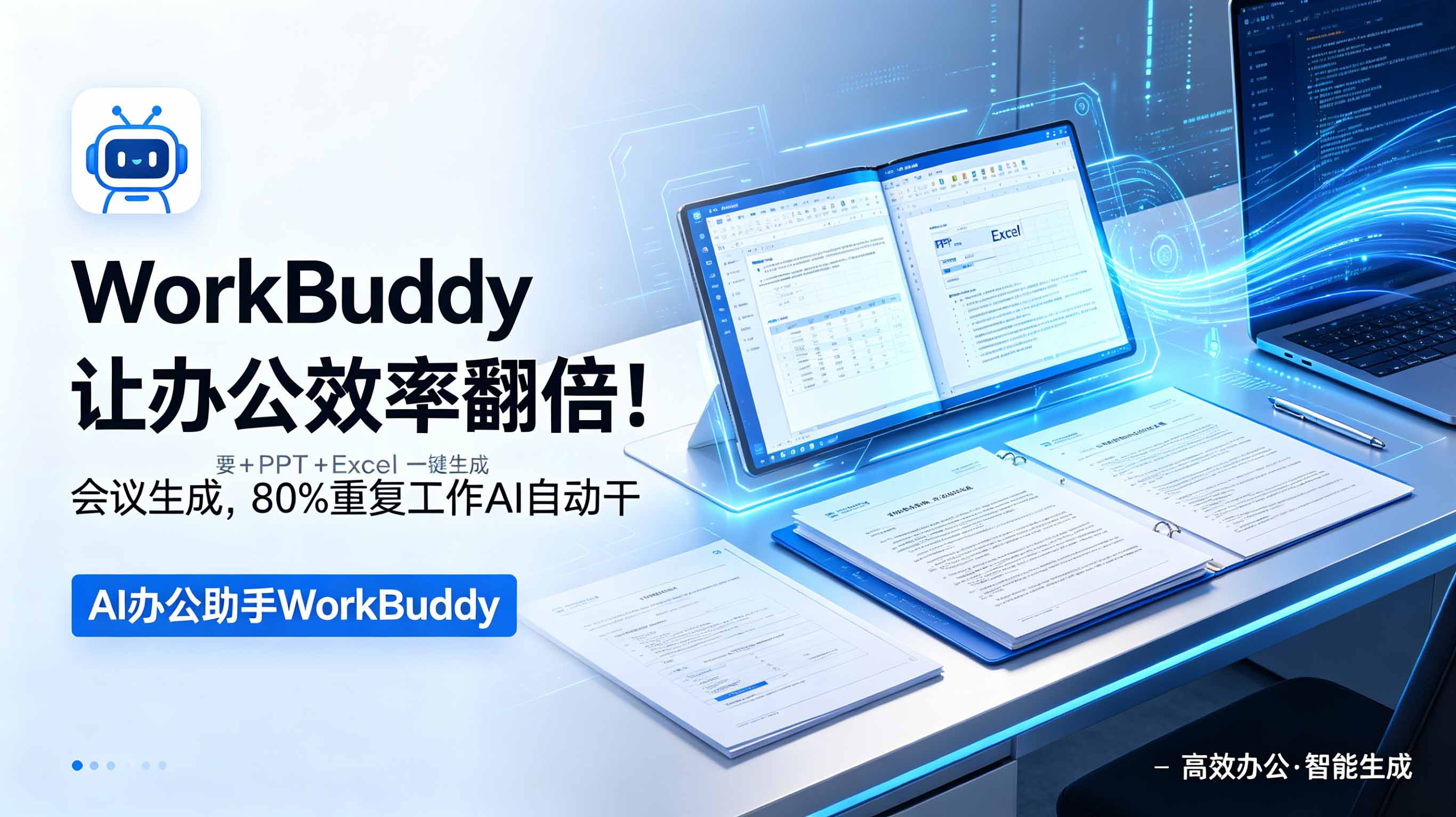 WorkBuddy让办公效率翻倍！会议纪要+PPT+Excel一键生成，80%重复工作AI自动干-旺仔资源库