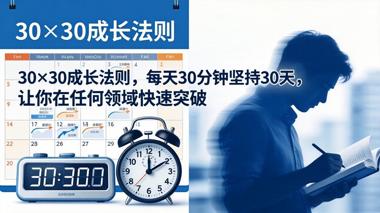 付费文章：30×30成长法则，每天30分钟坚持30天，让你在任何领域快速突破-旺仔资源库