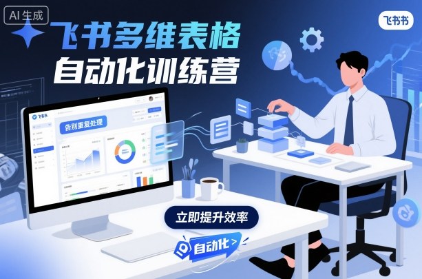 飞书多维表格自动化训练营,手把手教你告别重复处理,用多维表格开启高效办公新模式-旺仔资源库