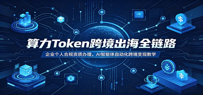 算力Token跨境出海全链路:企业个人合规资质办理,AI智能体自动化跨境变现教学-旺仔资源库