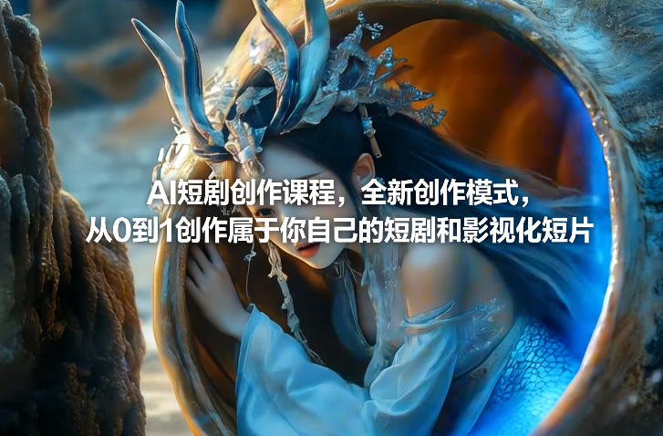 AI短剧创作课程，全新创作模式，从0到1创作属于你自己的短剧和影视化短片-旺仔资源库