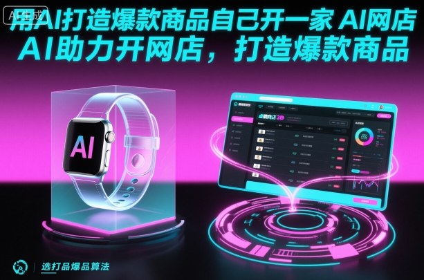 用AI打造爆款商品自己开一家AI网店，AI助力开网店，打造爆款商品-旺仔资源库