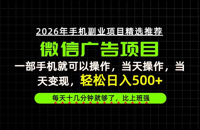 当天做当天见收益,一部手机就能操作,普通人绝对不能错过的副业项目!-旺仔资源库