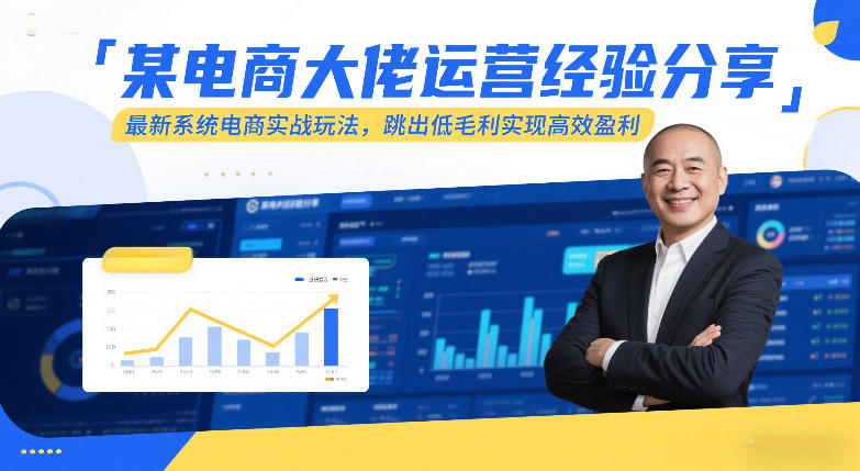 某电商大佬运营经验分享，最新系统电商实战玩法，跳出低毛利实现高效盈利-旺仔资源库