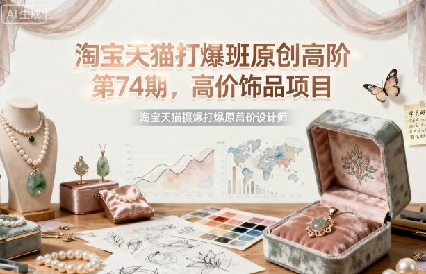 淘宝天猫打爆班原创高阶第74期,高价饰品项目-旺仔资源库