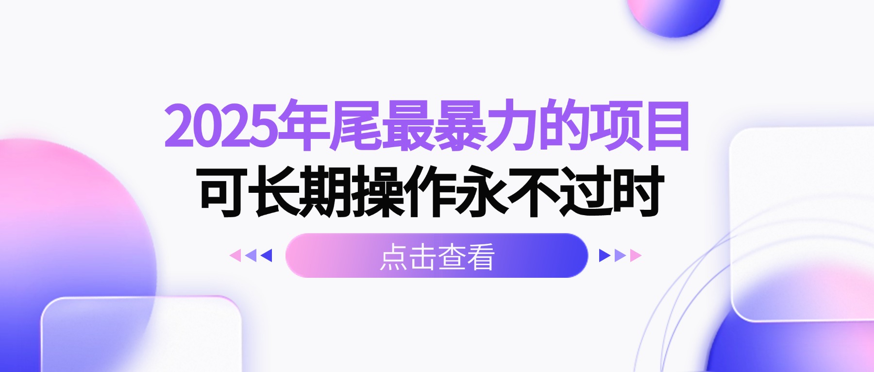2025年尾最暴力的项目可长期操作永不过时-旺仔资源库