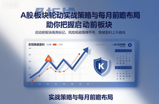 A股板块轮动实战策略与每月前瞻布局，助你把握启动前板块，规避风险，实现稳健盈利-旺仔资源库