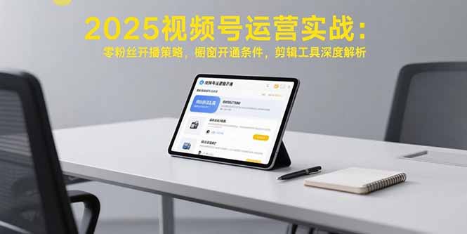 2025视频号运营实战：零粉丝开播策略，橱窗开通条件，剪辑工具深度解析-旺仔资源库