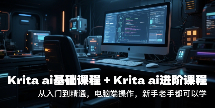 krita ai基础课程+Krita ai进阶课程，从入门到精通，电脑端操作，新手老手都可以学-旺仔资源库