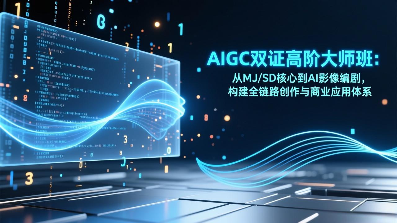 AIGC双证高阶大师班：从MJ/SD核心到AI影像编剧，构建全链路创作与商业应用体系-旺仔资源库