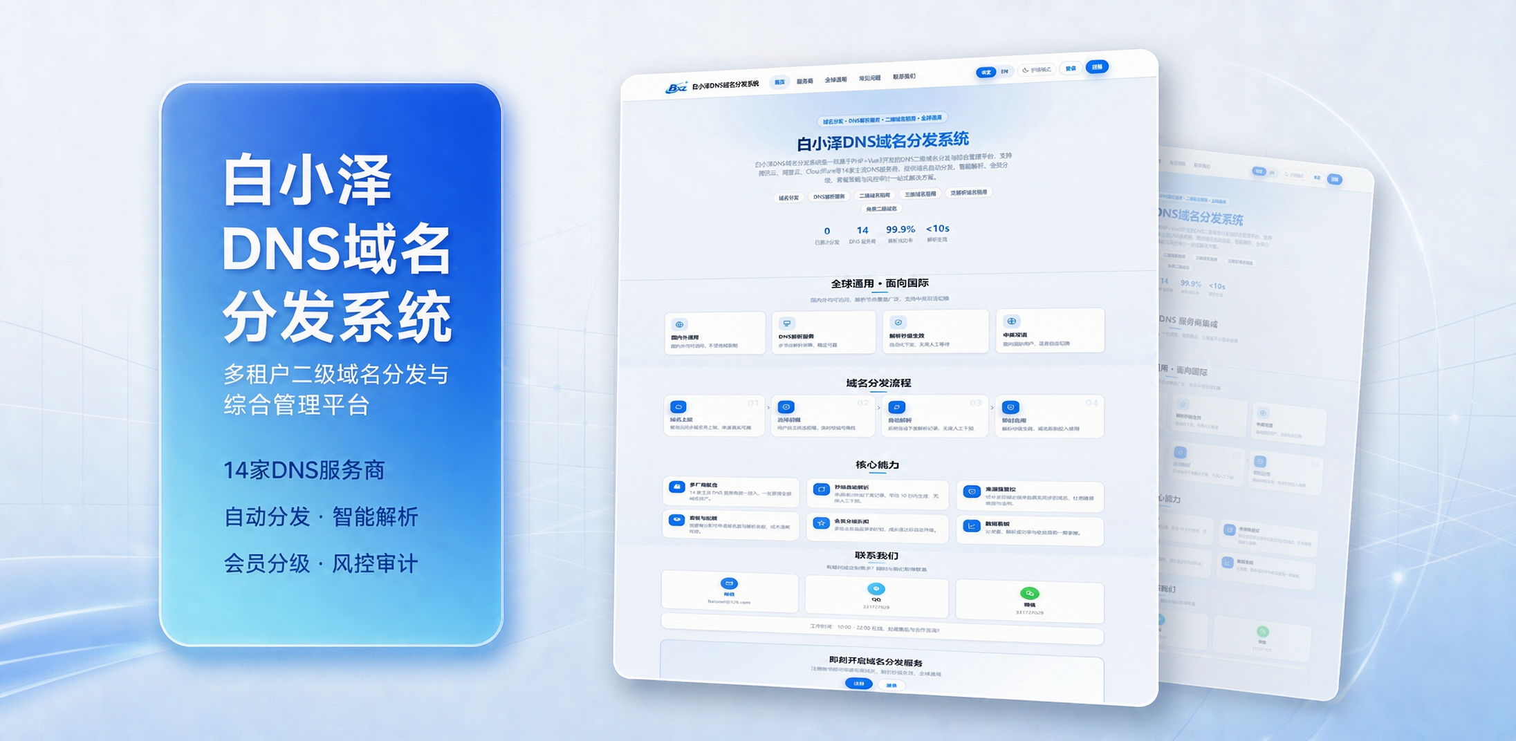 白小泽DNS域名分发系统 公测版 v1.0.0-旺仔资源库