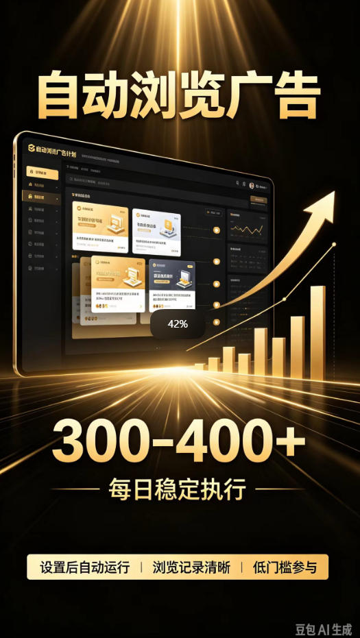 自动浏览广告计划，0门槛副业，日入300-400，躺賺稳定风口项目，无需人工操作，解放双手【揭秘】-旺仔资源库