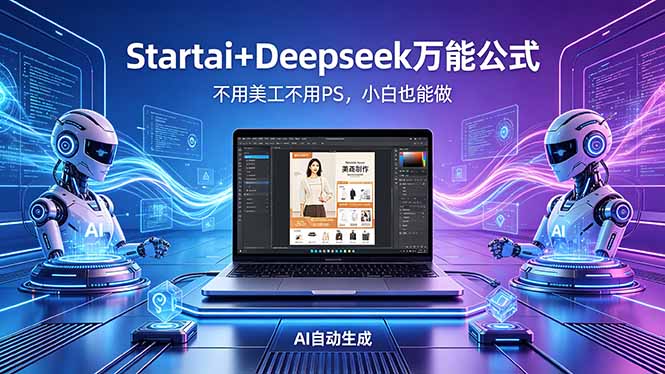 AI自动做电商详情页：Startai+Deepseek万能公式，不用美工不用PS，小白也能做-旺仔资源库