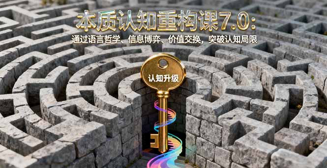 本质认知重构课7.0：通过语言哲学、信息博弈、价值交换，突破认知局限-旺仔资源库