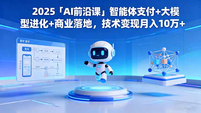 2025「AI前沿课」智能体支付+大模型进化+商业落地，技术变现月入10万+-旺仔资源库