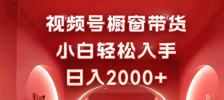 视频号橱窗带货，小白轻松入手，日入2000+-旺仔资源库