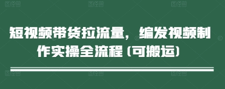 短视频带货拉流量，编发视频制作实操全流程(可搬运)-旺仔资源库