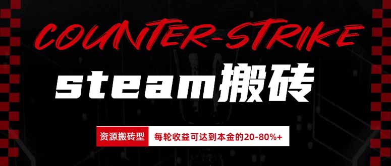 Steam搬砖，每轮收益为本金的20-80%，平均每天仅需半小时，新人轻松上手-旺仔资源库