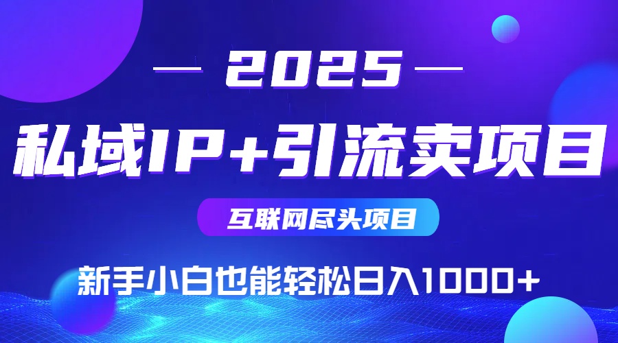 私域IP+卖项目，普通人小白也能轻松实现日入1000+-旺仔资源库