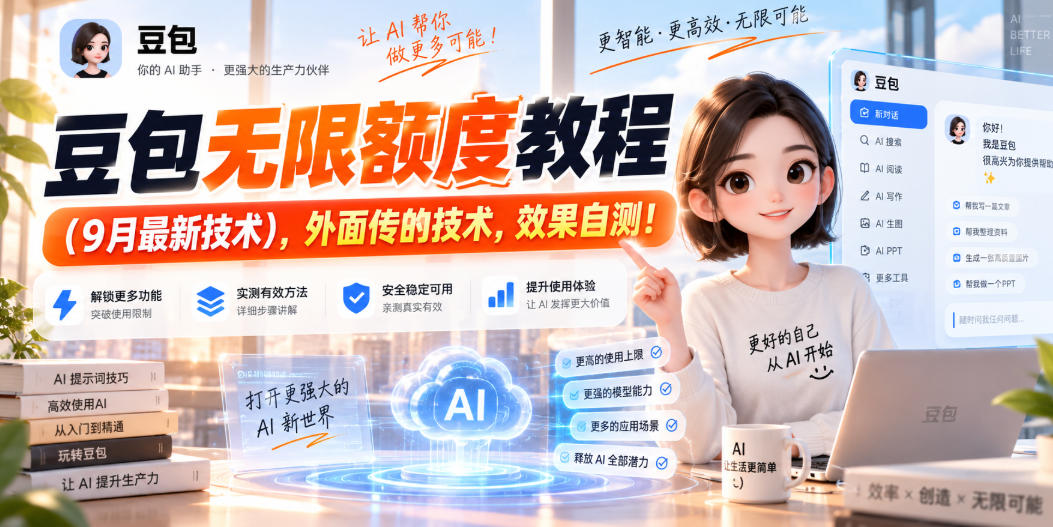 豆包无限额度教程(9月最新技术),外面传的技术,效果自测!-旺仔资源库