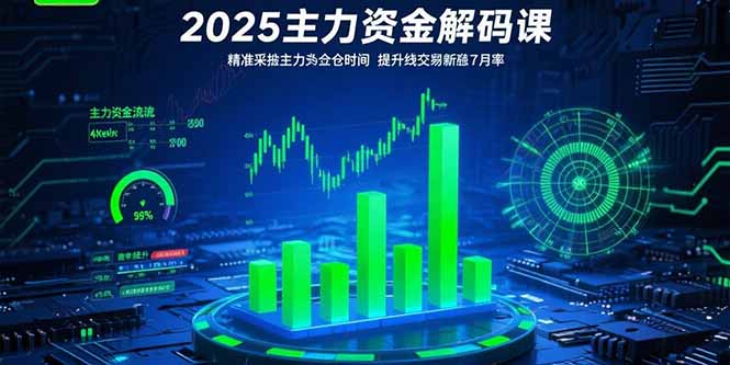 2025主力资金解码课：精准捕捉主力建仓时机，提升短线交易胜率(更新7月-旺仔资源库