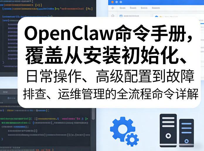 OpenClaw命令手册，覆盖从安装初始化、日常操作、高级配置到故障排查、运维管理的全流程命令详解-旺仔资源库