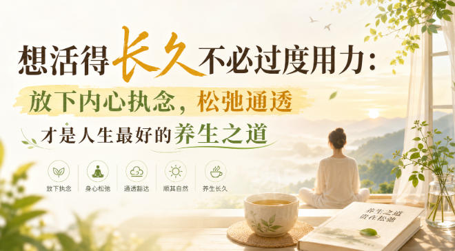 付费文章：想活得长久不必过度用力：放下内心执念，松弛通透才是人生最好的养生之道-旺仔资源库