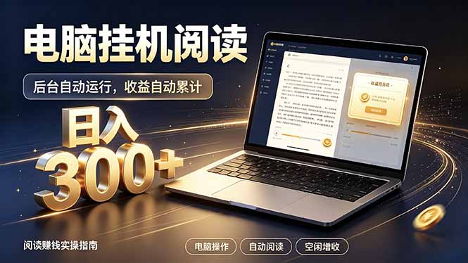 看小说也有收益？自动化流程，轻松日入300+-旺仔资源库