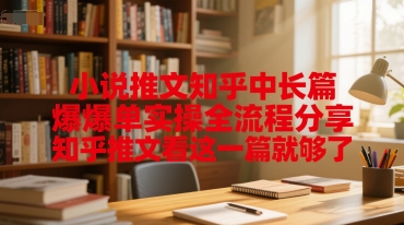 小说推文知乎中长篇爆单实操全流程分享，知乎推文看这一篇就够了-旺仔资源库