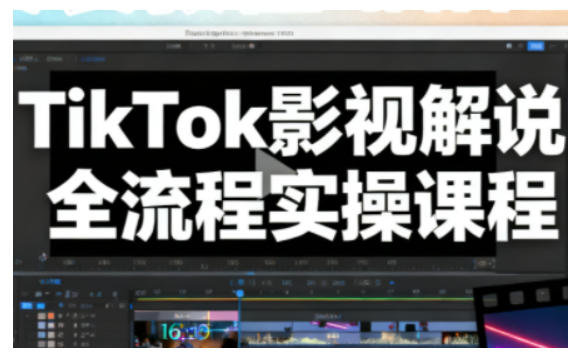 TikTok影视解说全流程实操，手把手教你打造TK爆款解说视频-旺仔资源库