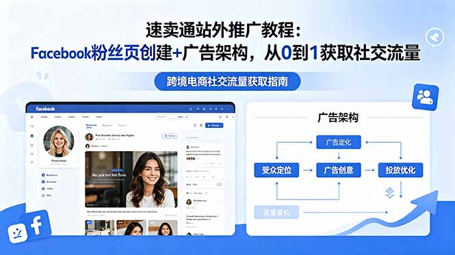 速卖通站外推广教程：Facebook粉丝页创建+广告架构，从0到1获取社交流量-旺仔资源库