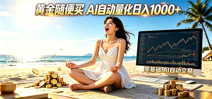 黄金随便买？AI自动外汇量化交易 在家当皇帝 日入1000+-旺仔资源库