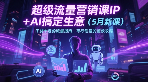 超级流量营销课IP+AI搞定生意(5月新课)干货十足的流量指南，可行性强的提效攻略-旺仔资源库