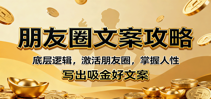 朋友圈文案攻略：底层逻辑，激活朋友圈，掌握人性，写出吸金好文案-旺仔资源库