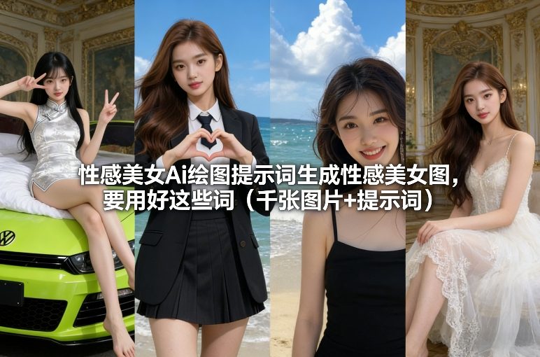 性感美女Ai绘图提示词生成性感美女图,要用好这些词(千张图片+提示词)-旺仔资源库