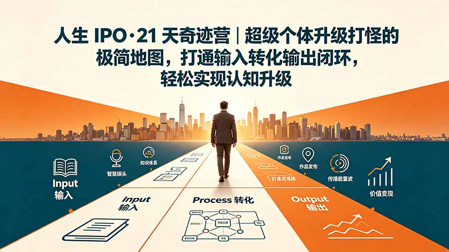 人生 IPO-21 天奇迹营|超级个体升级打怪的极简地图,打通输入转化输出闭环,轻松实现认知升级-旺仔资源库