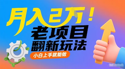 月入2W！老项目翻新玩法，小白上手就能做，非常容易上手-旺仔资源库