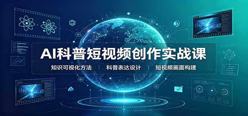 AI科普短视频创作实战课:配套要点文档,文案与视频提示词模板教学-旺仔资源库